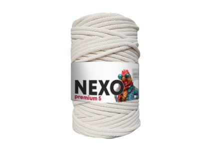 NEXO premium 5mm PŘÍRODNÍ (ECRU) - příze na háčkování (NEX02) hmotnost 500g