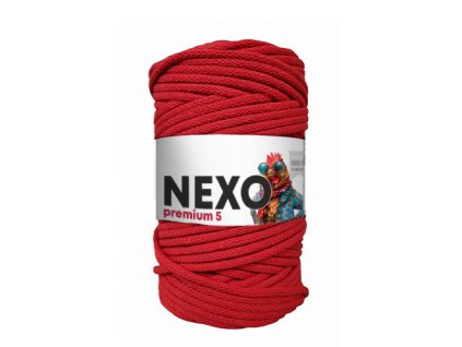 NEXO premium 5mm ČERVENÁ - příze na háčkování (NEX12) hmotnost 500g