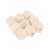 20mm - Dřevěné hranaté přírodní korálky pro ruční výrobu šperků a macramé