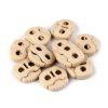 Brzdičky s dvěmi dírkami 20x20 mm (Varianta 1 černá, Balení 10 ks)