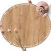 Dřevěné dno na košík OVÁL typ C 40x35 cm zlatý dub HDF