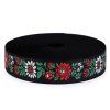 Pruženka folklor šíře 40 mm (Varianta 3 černá, Balení 1 m)