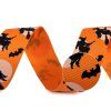 Rypsová stuha Halloween šíře 25 mm (Varianta 1 bílá pavouk, Balení 1 m)