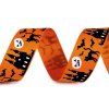 Rypsová stuha Halloween šíře 25 mm (Varianta 1 bílá pavouk, Balení 1 m)