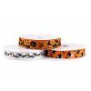 Rypsová stuha Halloween šíře 25 mm (Varianta 1 bílá pavouk, Balení 1 m)