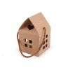 Papírová krabička domeček s uchem (Varianta hnědá přírodní, Balení 12 ks)