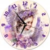 Nástěnné hodiny Provance 30cm s tichým strojkem quartz - motiv Děvče