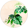 Víko na košík 20cm - Rostliny, Mix Monstera