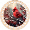Vánoční podtácek, ozdoba na stromek - Kardinál (angry birds) 13,3cm