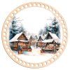 Víko na háčkovaný košík - Kruh 20cm, Vesnička