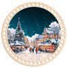 Víko na háčkovaný košík - Kruh 20cm, Vánoční Tržiště