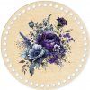 Víko na háčkovaný košík - Kruh 20cm, Indigo vazba