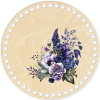 Víko na háčkovaný košík - Kruh 20cm, Indigo Minimal