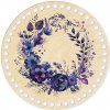 Víko na háčkovaný košík - Kruh 20cm, Indigo Věnec