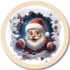 Víko na háčkovaný košík, Santa na severním pólu