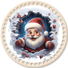 Víko na háčkovaný košík, Santa na severním pólu