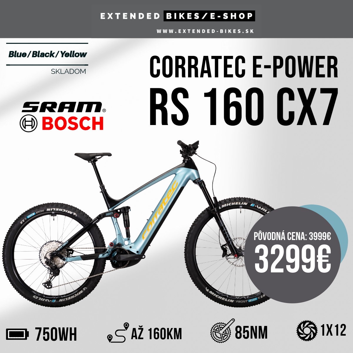 Corratec  E-Power RS 160  Blue/Black/Yellow