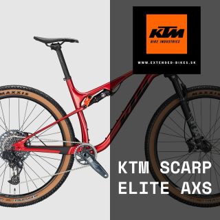 Špeciálna akcia na celoodpružené bicykle KTM s elektrickým radením AXS! KTM Scarp Elite AXS Carbon 29” s výbavou Sram...