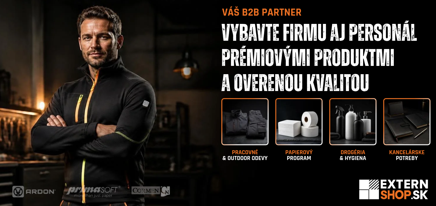 Pracovník v mikine ARDON CREATRON. Vybavte firmu aj personál prémiovými produktmi a overenou kvalitou – EXTERNSHOP.SK, B2B e-shop.