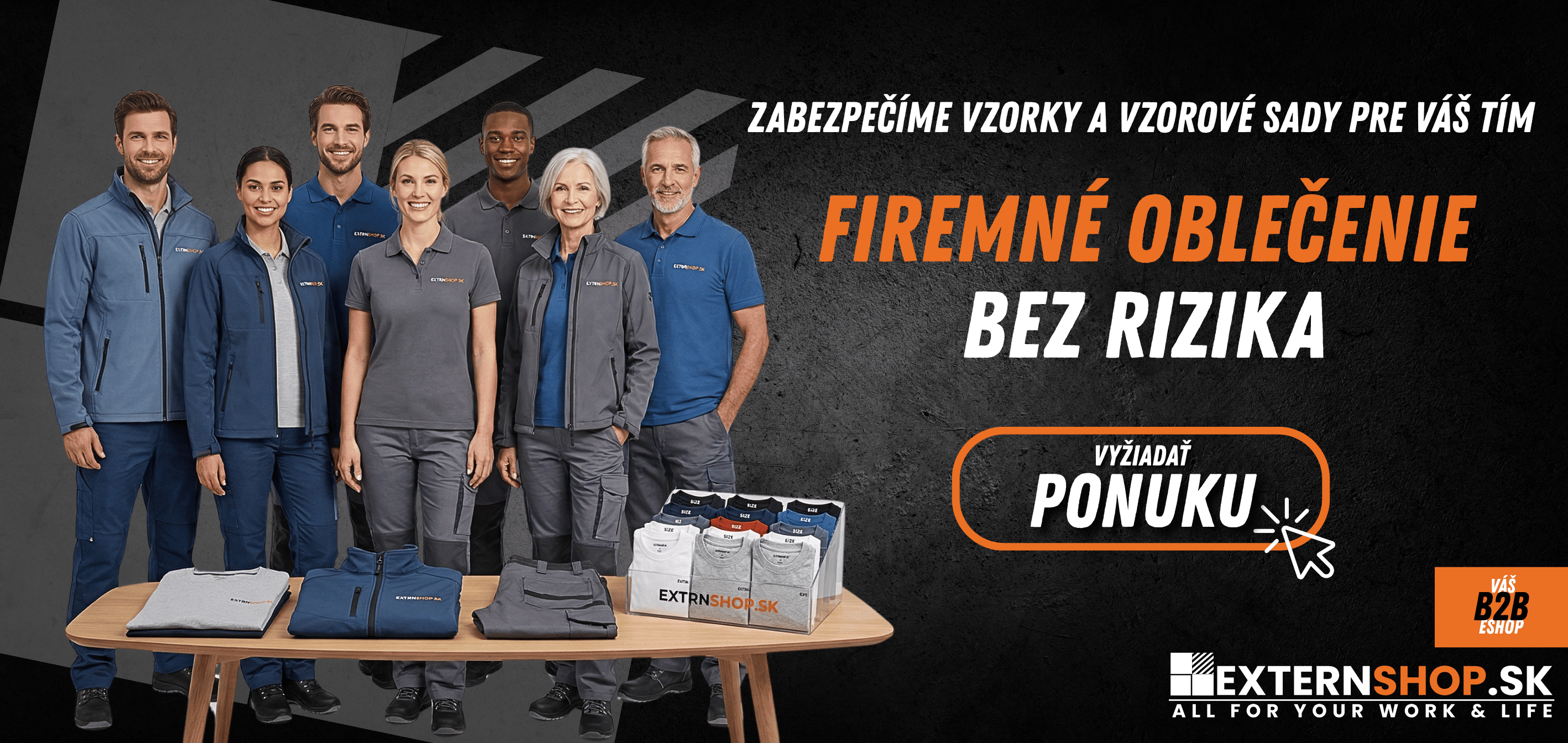 Pracovné odevy pre firmy. Od klasiky po prémiové modely na EXTERNSHOP.SK
