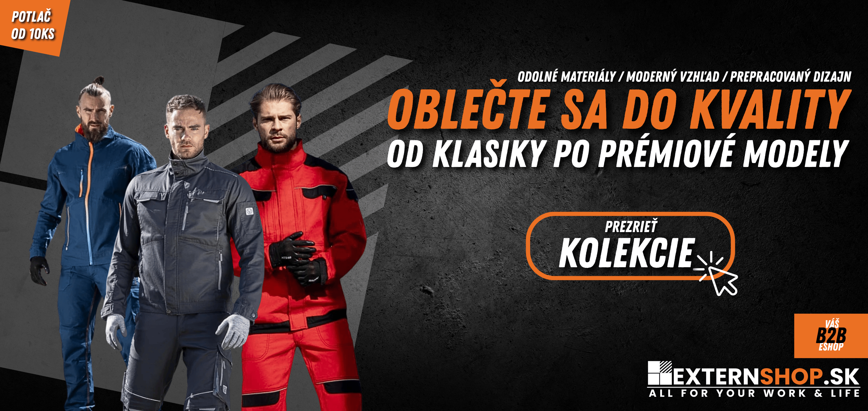 Pracovné odevy od klasiky po prémiové modely na EXTERNSHOP.SK