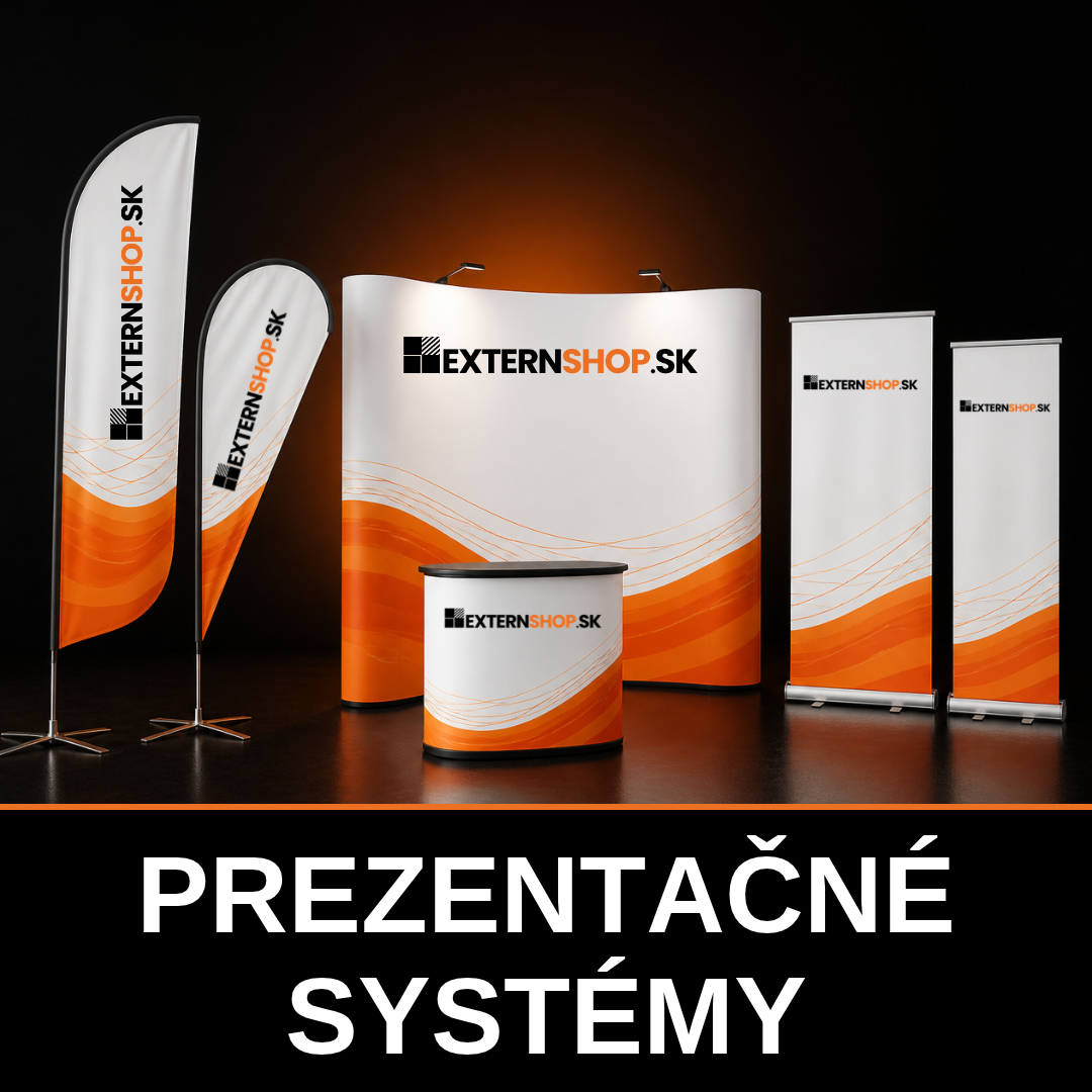 Prezentačné sytémy, roll-up bannery, prezentačné steny, promo stolíky, reklamné vlajky,