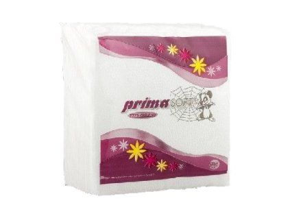 servitky prima soft premium 33x33 cm 1vr 100 ks biele