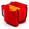 vedro s prepazkou 28l plast cerveny