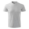 V-neck-svetlosivý melír