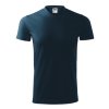 Heavy V-neck-tmavomodrá