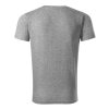 Heavy V-neck-tmavosivý melír