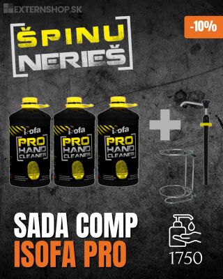 💪 Sady ISOFA s parádnou zľavou sú späť! SADA COMP -10% (3x kanister + dávkovač) SADA GROUP -15% (4x náplň + nástenný...