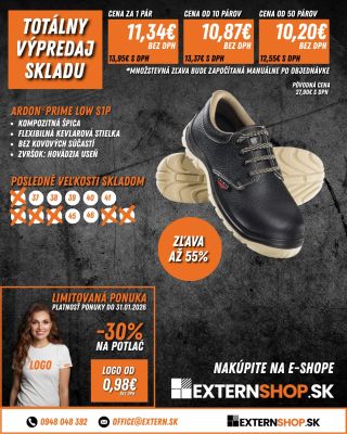 VYPRÁZDŇUJEME SKLAD! 📦 POSLEDNÉ VEĽKOSTI ZA SUPER CENY! Máme na sklade desiatky párov špičkových poltopánok Ardon Prime...