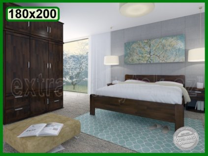 Manželská postel Karin 163 BUK (Šířka 180x200)