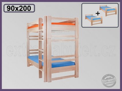 Lucas rozkládací 103 BUK  Kvalitní patrová postel
