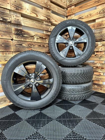 ZIMNÍ - Škoda Octavia IV originální ALU disky 5x112 R16 (5E3601025BE) - sada 4 ks