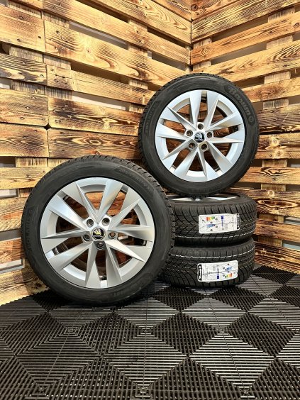 ZIMNÍ - Škoda Octavia IV originální ALU disky 5x112 R17 (5E3601025E) - sada 4 ks