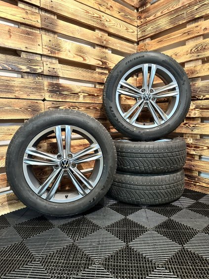 ZIMNÍ - VW Tiguan II - originální ALU disky 5x112 R18 (5NA601025M) - sada 4 ks