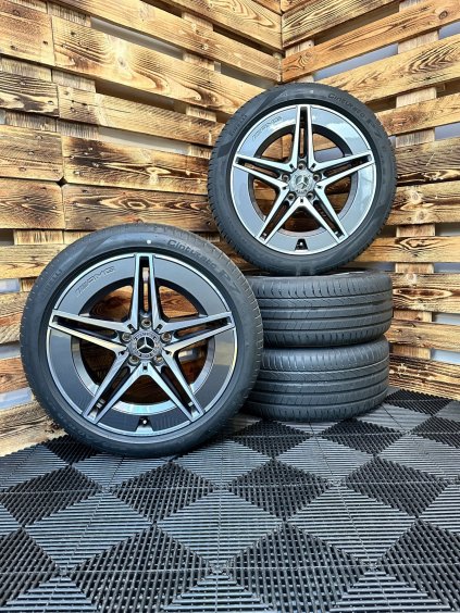 LETNÍ - Mercedes Benz třída C W206 - originální ALU disky AMG 5x112 R18 (A2064011700, A2064011800) - sada 4 ks