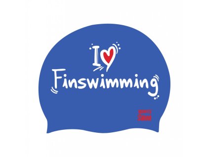 Plavecká čepice I ❤ Finswimming  modrá