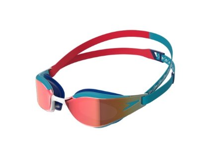 Plavecké brýle Speedo Fastskin Hyper Elite Mirror junior červeno modrá