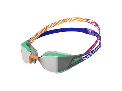 Plavecké brýle Speedo Fastskin Hyper Elite Mirror zeleno oranžové