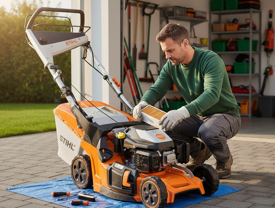 Výmena vzduchového filtra na motorovej kosačke