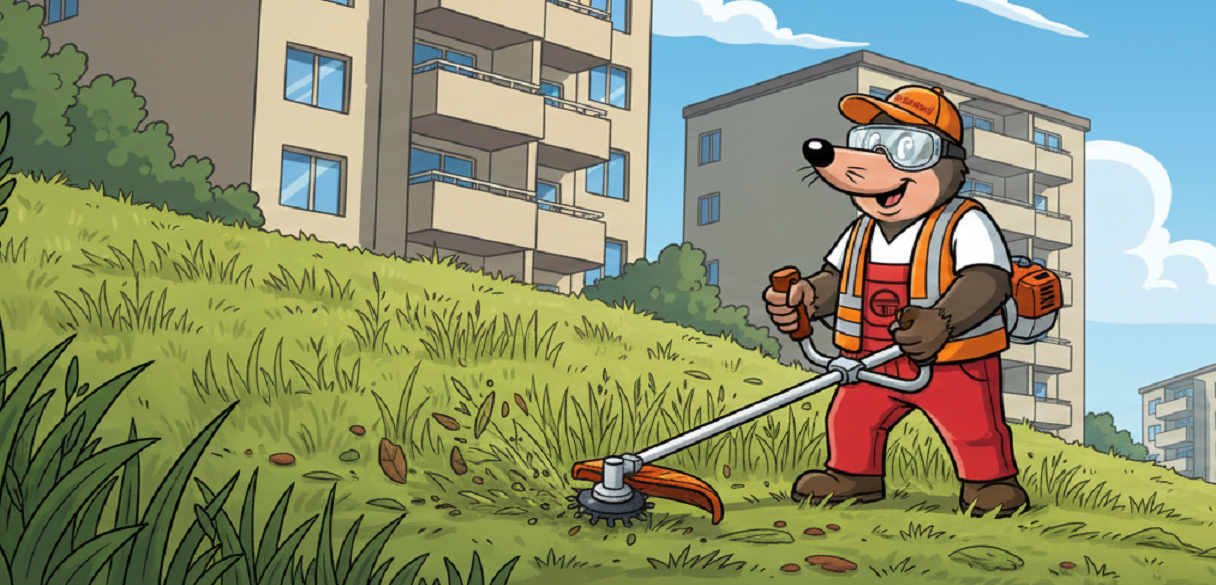 Krtko s krovinorezom