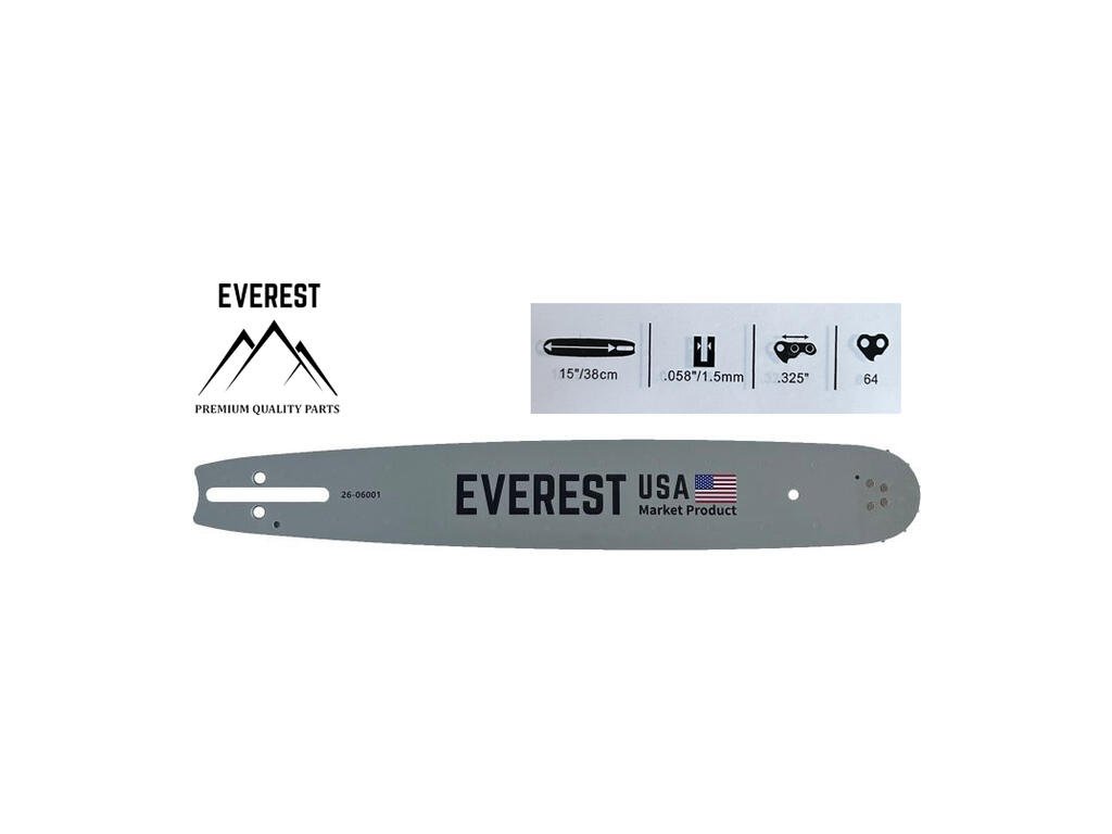 Vodiaca lišta na pílu 38 cm .325 1,5mm 64 článkov | ajtech.sk