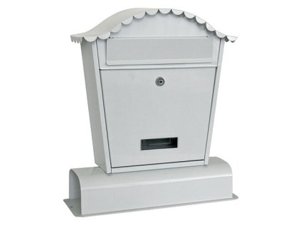 Schranka HUBERT B, poštová, s rúrou na noviny, biela | ajtech.sk