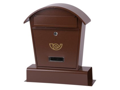 Schránka LAMBERT A, poštová, s rúrou na noviny, hnedá | ajtech.sk