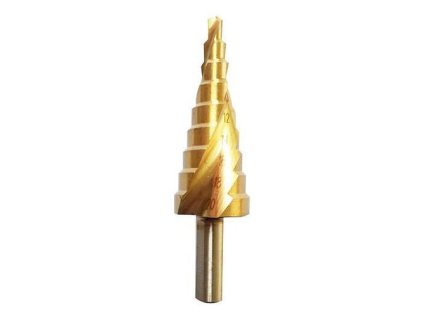 Strend Pro Stupňovitý vrták do kovu HSS-TiN, priemer: 4 - 20mm | ajtech.sk