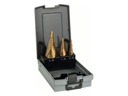 Bosch Stupňovitý vrták do kovu HSS-TiN, priemer: 4-12/ 4-20/ 6-30mm | ajtech.sk
