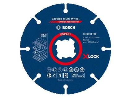 Bosch Diamantový rezací kotúč EXPERT Carbide Multi Wheel X-LOCK 115 x 22,23 mm | ajtech.sk